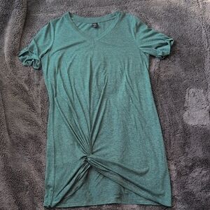 Elegant Teal Short Sleeve Dress